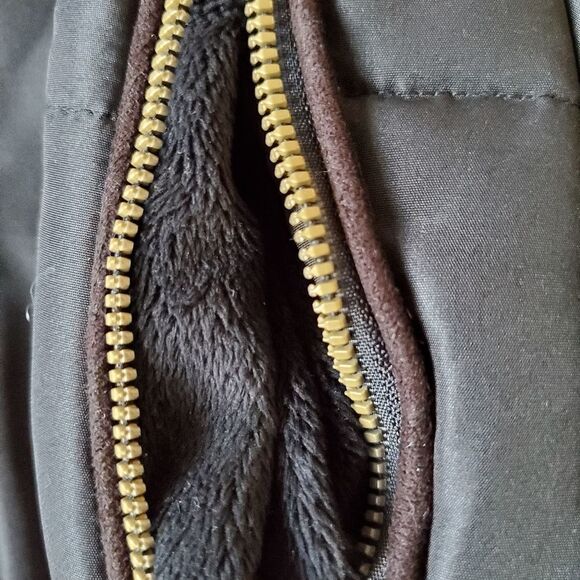 🔹️Intl Details Black Faux Fur Hooded Lined Puffer Jacket Medium - Picture 8 of 13